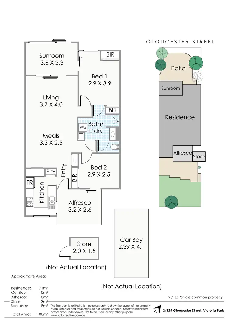 Floorplan of Homely apartment listing, 2/125 Gloucester Street, Victoria Park WA 6100
