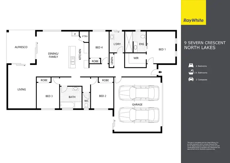 Floorplan of Homely house listing, 9 Severn Crescent, North Lakes QLD 4509