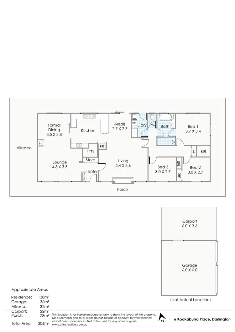 Floorplan of Homely house listing, 6 Kookaburra Place, Darlington WA 6070