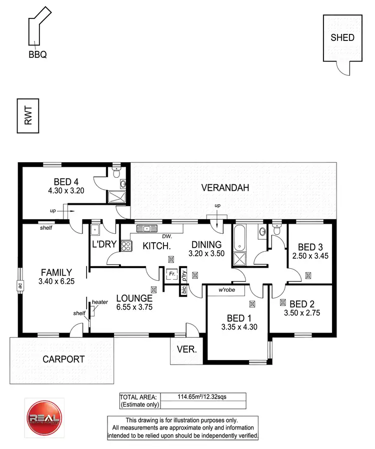 Floorplan of Homely house listing, 1 Duncan Ave, Park Holme SA 5043