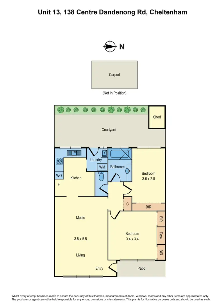 Floorplan of Homely unit listing, 13/138 Centre Dandenong Road, Cheltenham VIC 3192