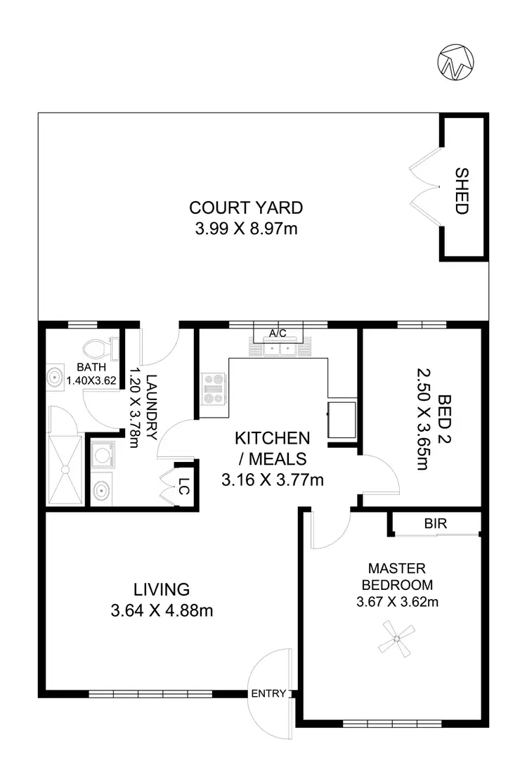 Floorplan of Homely unit listing, 2/31-33 Sutton Terrace, Marleston SA 5033