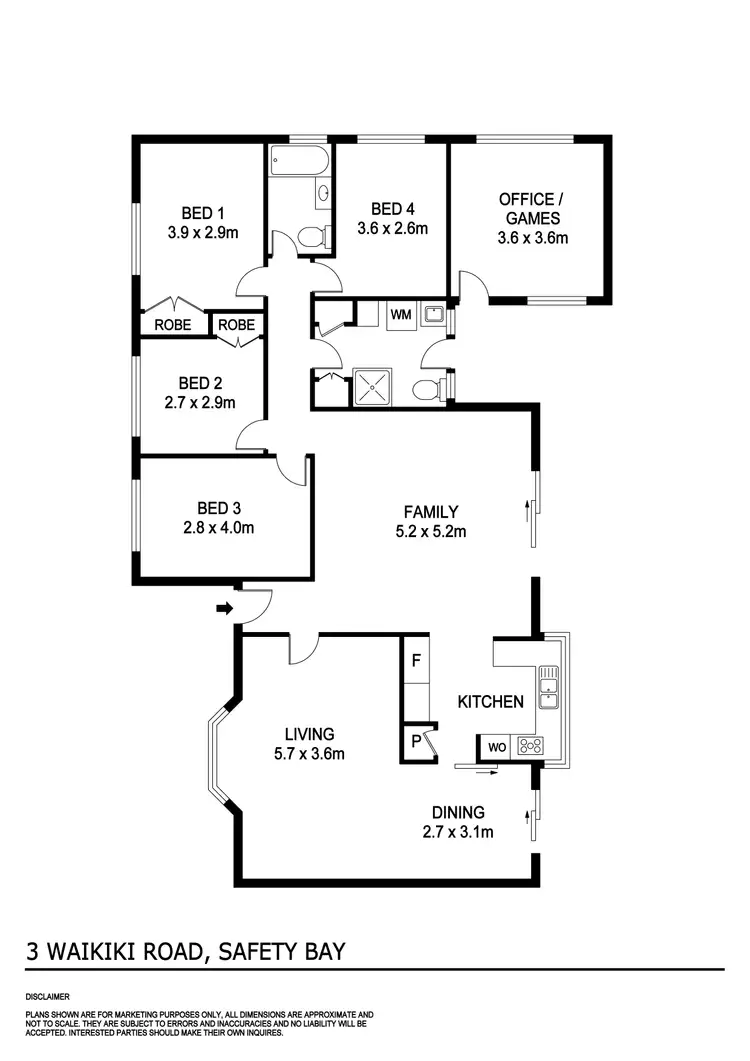 Floorplan of Homely house listing, 3 Waikiki Road, Safety Bay WA 6169