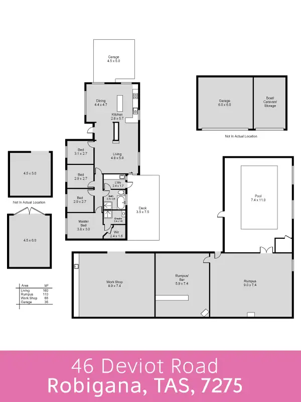 Floorplan of Homely house listing, 46 Deviot Road, Robigana TAS 7275