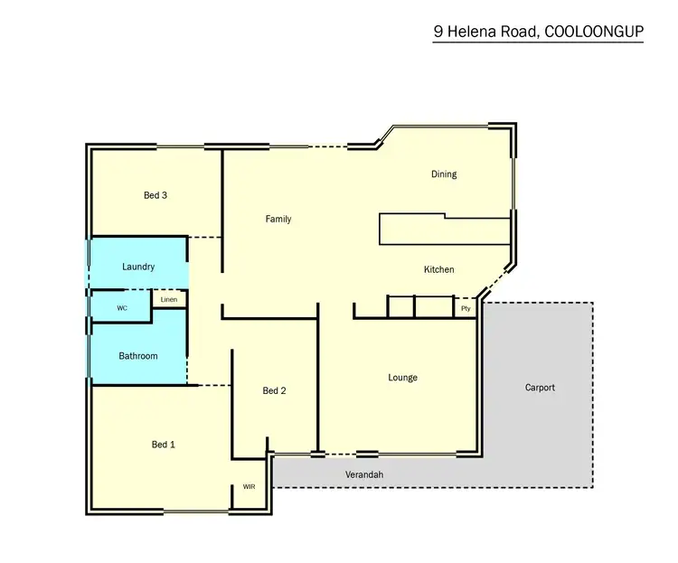 Floorplan of Homely house listing, 9 Helena Road, Cooloongup WA 6168