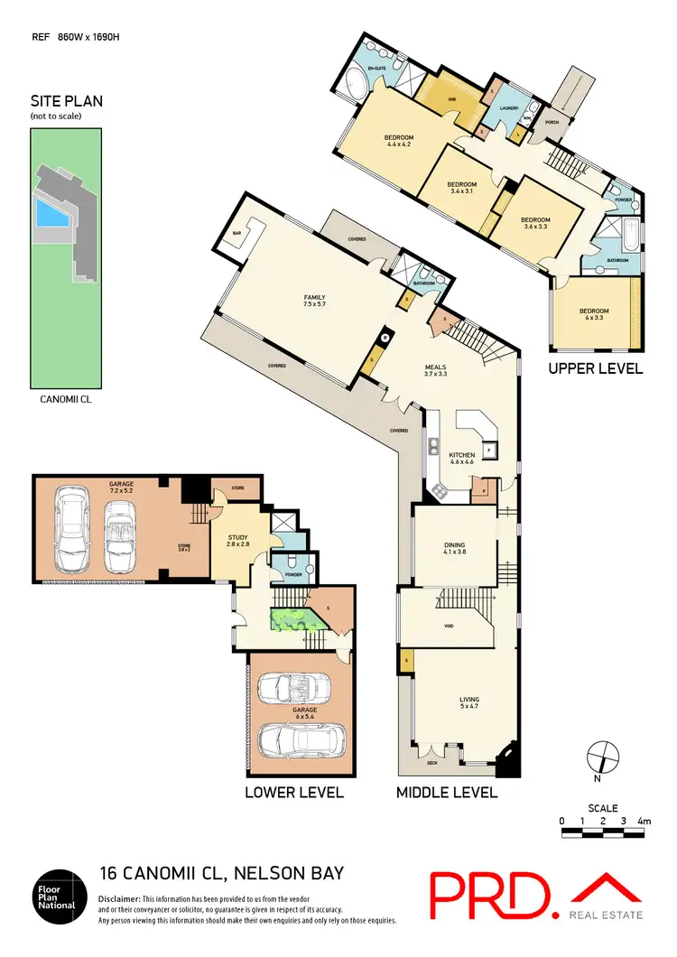 Floorplan of Homely house listing, 16 Canomii Close, Nelson Bay NSW 2315