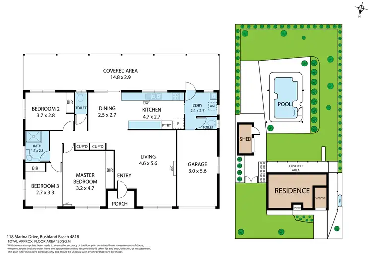 Floorplan of Homely house listing, 118 Marina Drive, Bushland Beach QLD 4818