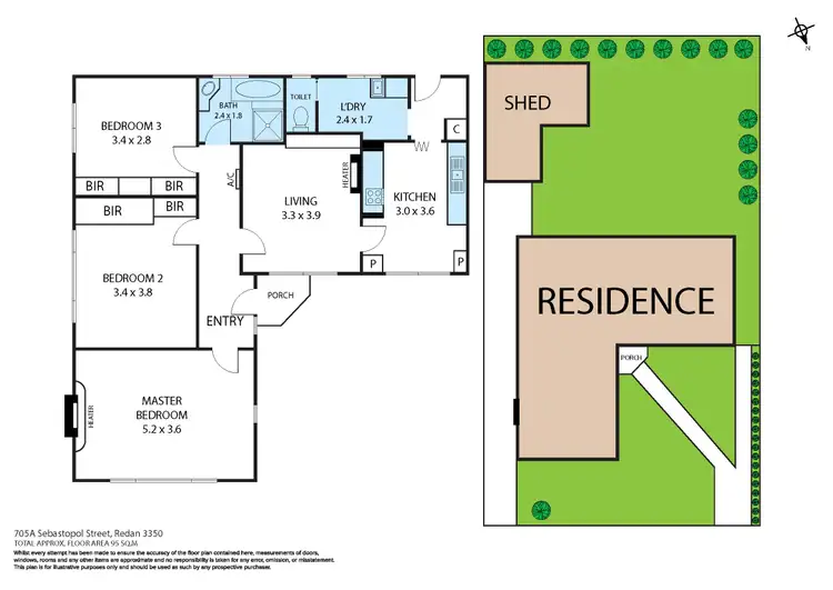 Floorplan of Homely house listing, 705A Sebastopol Street, Redan VIC 3350