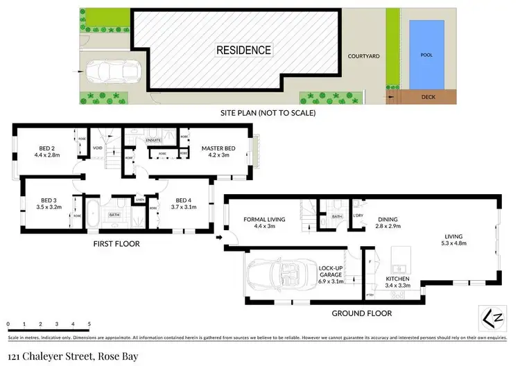 Floorplan of Homely semi-detached listing, 1/121 Chaleyer Street, Rose Bay NSW 2029