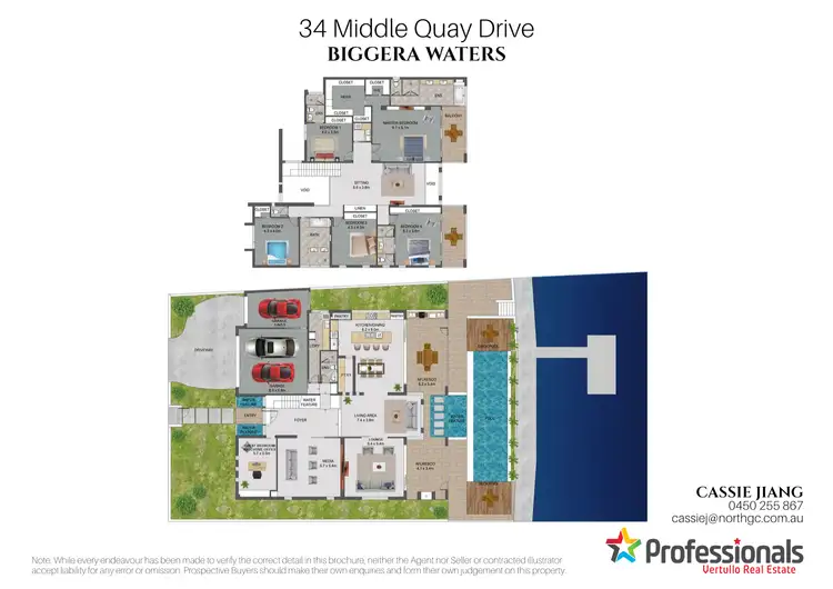 Floorplan of Homely house listing, 34 Middle Quay Drive, Biggera Waters QLD 4216