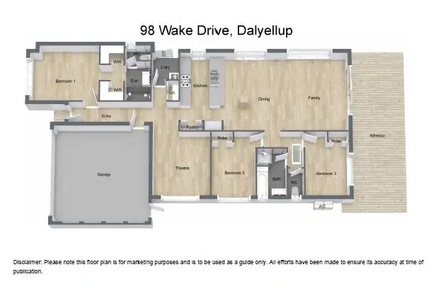 Floorplan of Homely house listing, 98 Wake Drive, Dalyellup WA 6230