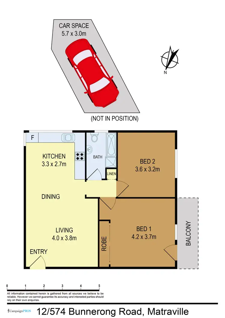 Floorplan of Homely unit listing, 12/574 Bunnerong Road, Matraville NSW 2036