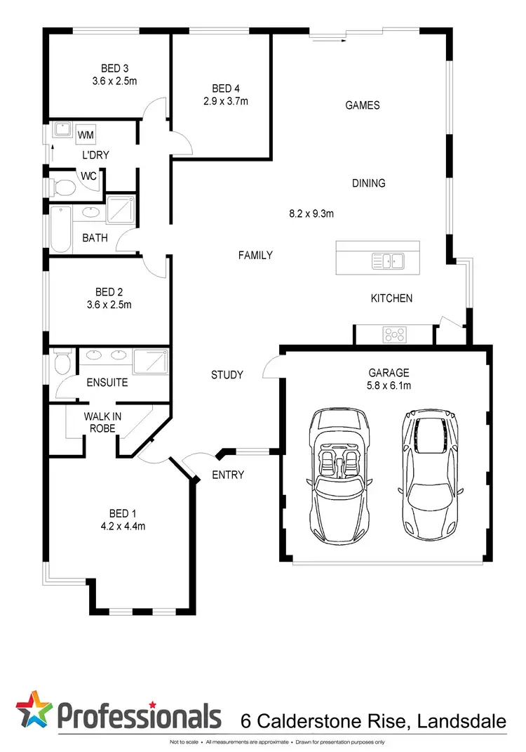 Floorplan of Homely house listing, 6 Calderstone Rise, Landsdale WA 6065