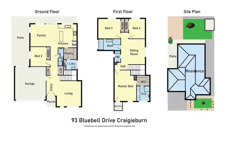 Floorplan of Homely house listing, 93 Bluebell Drive, Craigieburn VIC 3064