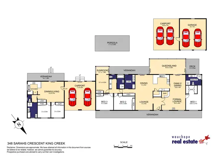 Floorplan of Homely rural property listing, 348 Sarahs Crescent, King Creek NSW 2446