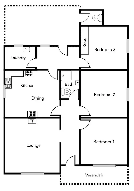 Floorplan of Homely house listing, 18 Hanson Street, Glenthompson VIC 3293