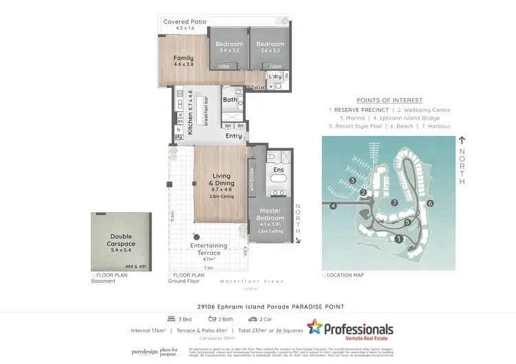 Floorplan of Homely apartment listing, 29106 Ephraim Island Parade, Paradise Point QLD 4216