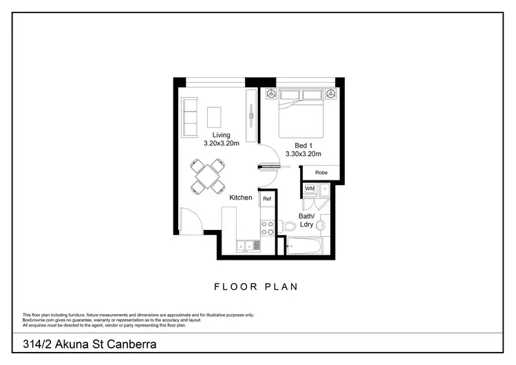 Floorplan of Homely apartment listing, 314/2 Akuna Street, City ACT 2601