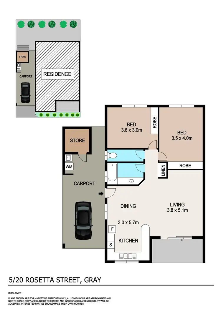 Floorplan of Homely unit listing, 5/20 Rosetta Street, Gray NT 830