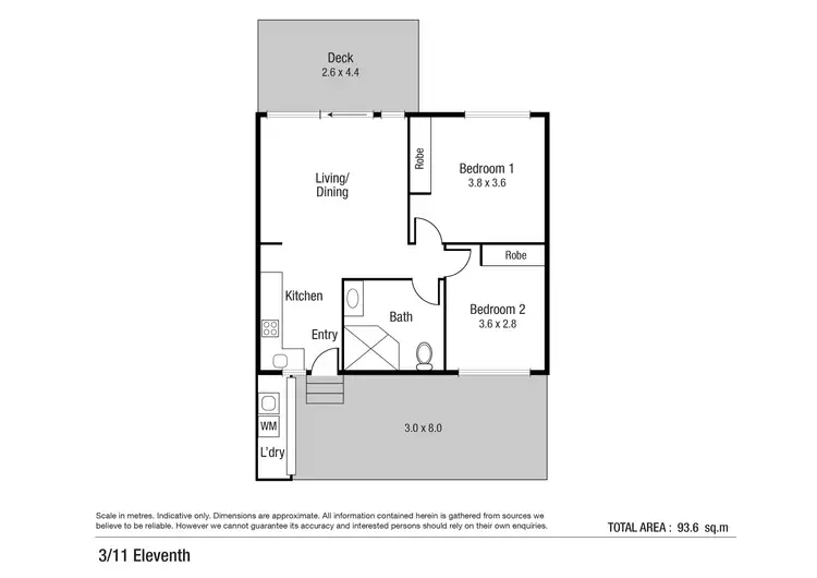 Floorplan of Homely unit listing, 3/11 Tenth Avenue, Railway Estate QLD 4810