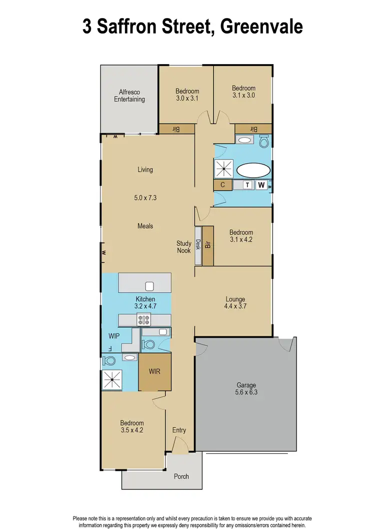 Floorplan of Homely house listing, 3 Saffron Street, Greenvale VIC 3059