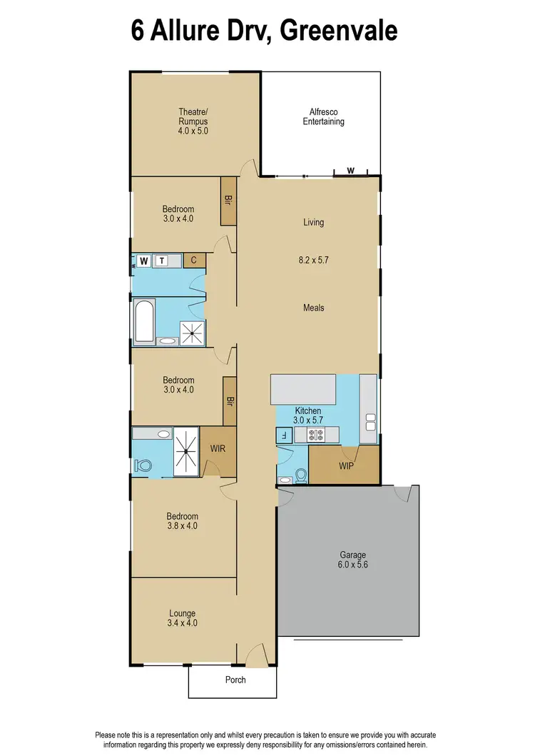 Floorplan of Homely house listing, 6 Allure Drive, Greenvale VIC 3059