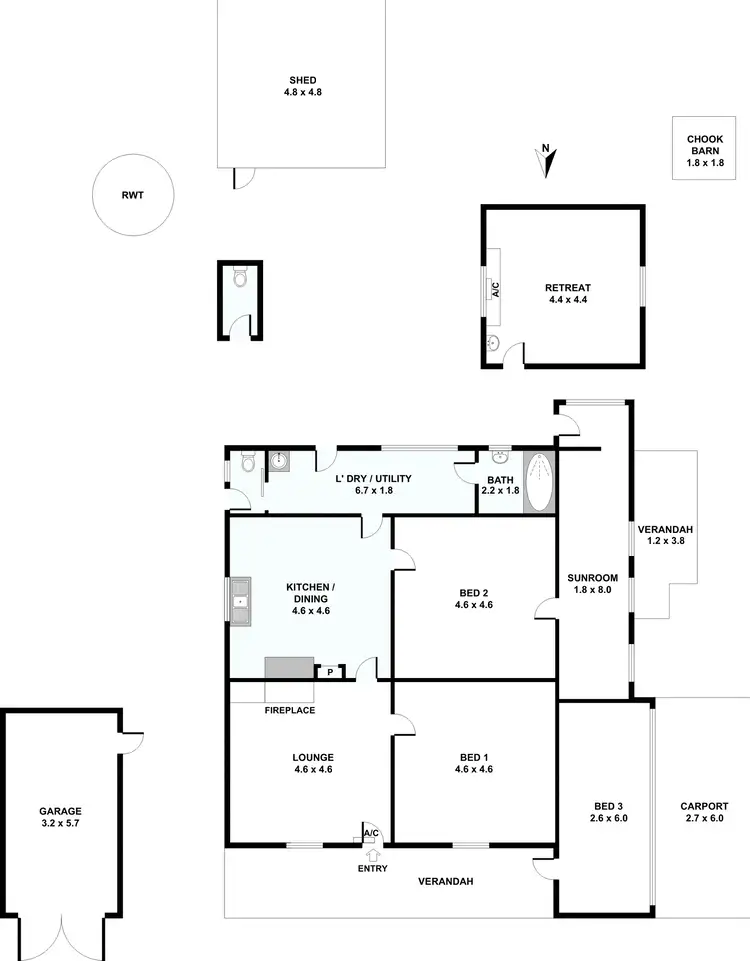 Floorplan of Homely house listing, 13 Angaston Swan Reach Road, Keyneton SA 5353