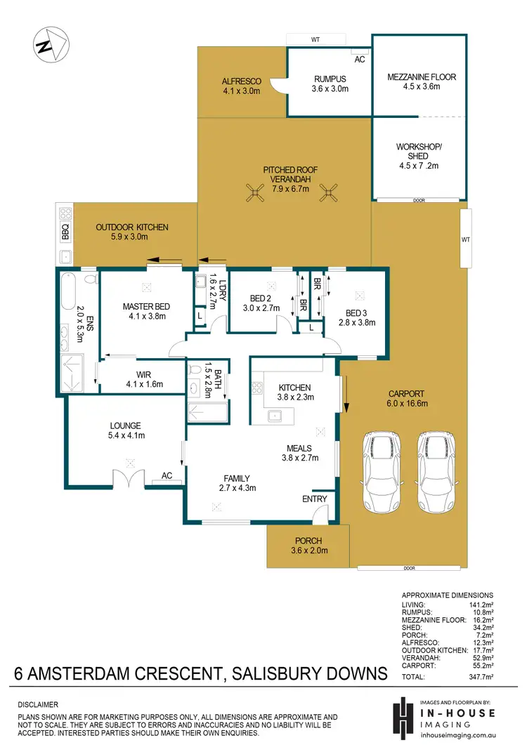 Floorplan of Homely house listing, 6 Amsterdam Crescent, Salisbury Downs SA 5108