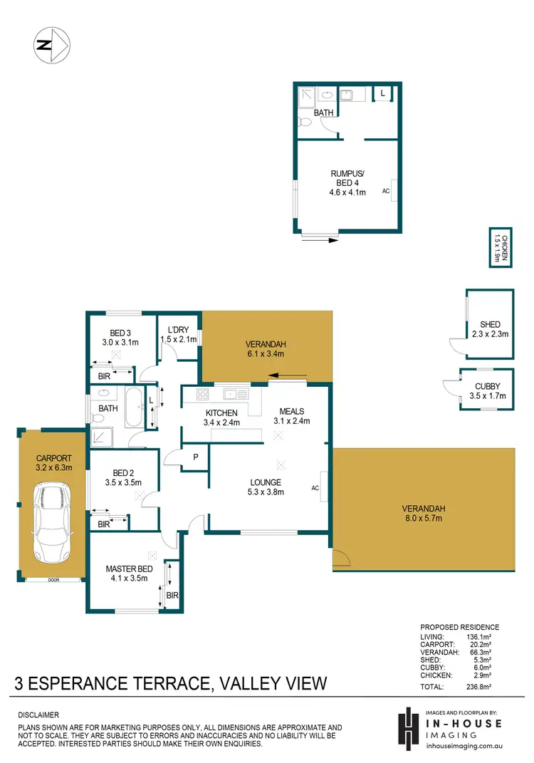 Floorplan of Homely house listing, 3 Esperance Terrace, Valley View SA 5093