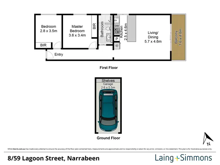 Floorplan of Homely apartment listing, 8/59 Lagoon Street, Narrabeen NSW 2101