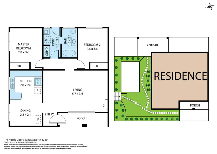 Floorplan of Homely unit listing, 1/4 Aquila Court, Ballarat North VIC 3350