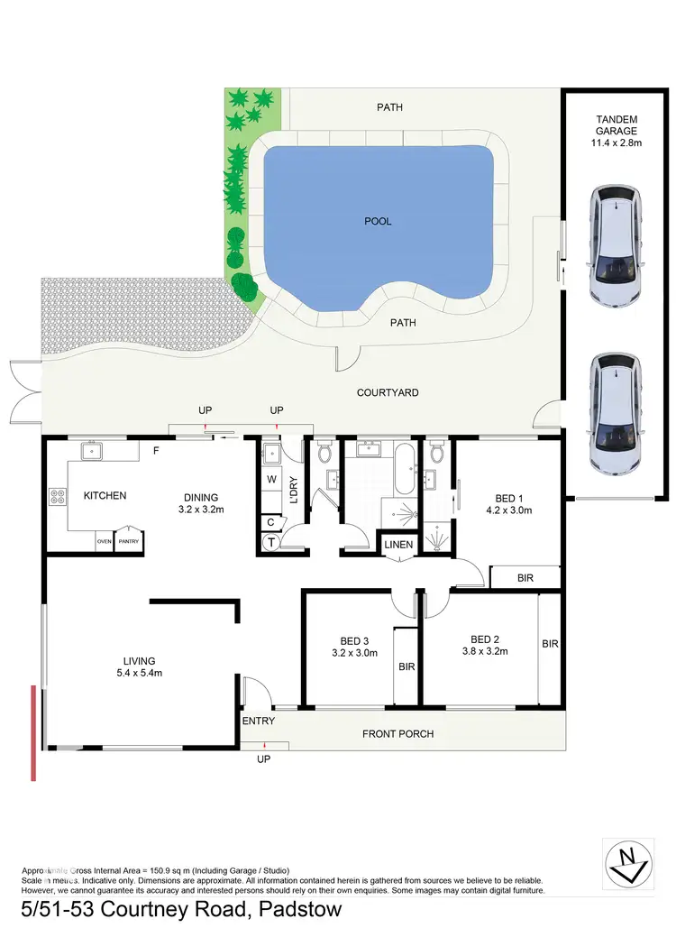 Floorplan of Homely villa listing, 5/51 Courtney Road, Padstow NSW 2211