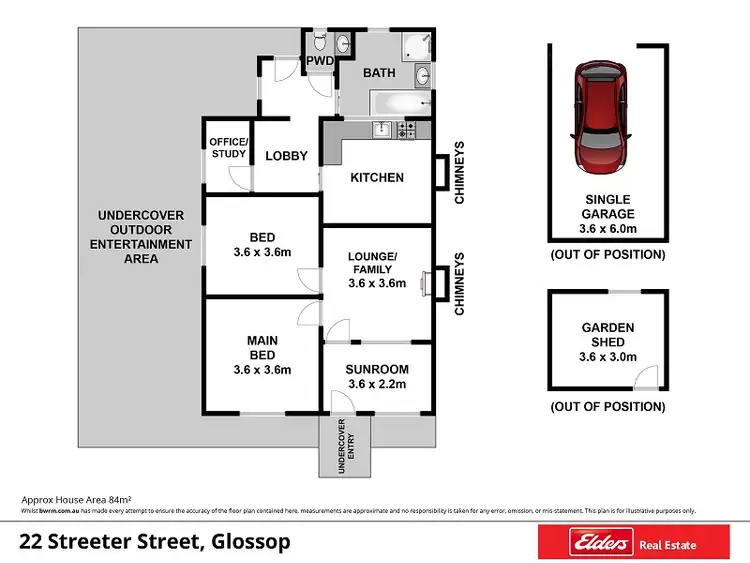 Floorplan of Homely house listing, 22 Streeter Avenue, Glossop SA 5344