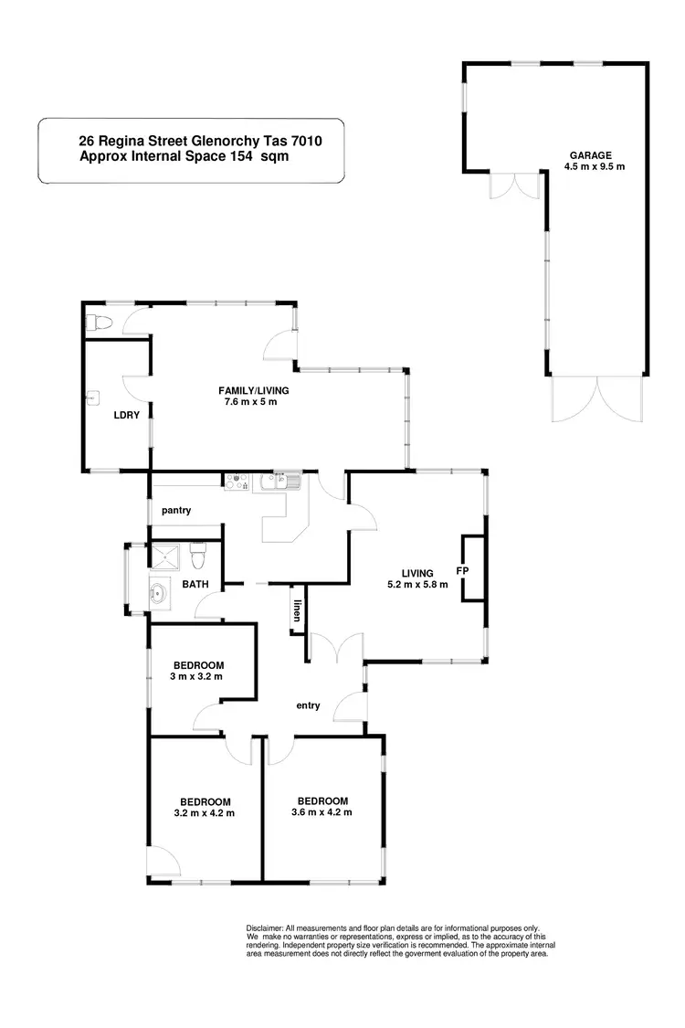Floorplan of Homely house listing, 26 Regina Street, Glenorchy TAS 7010