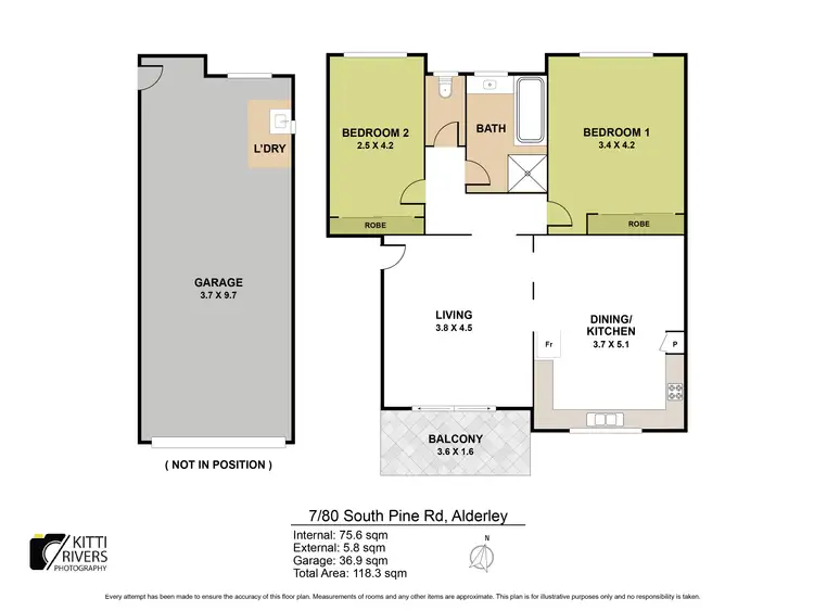 Floorplan of Homely unit listing, 7/80 South Pine Road, Alderley QLD 4051