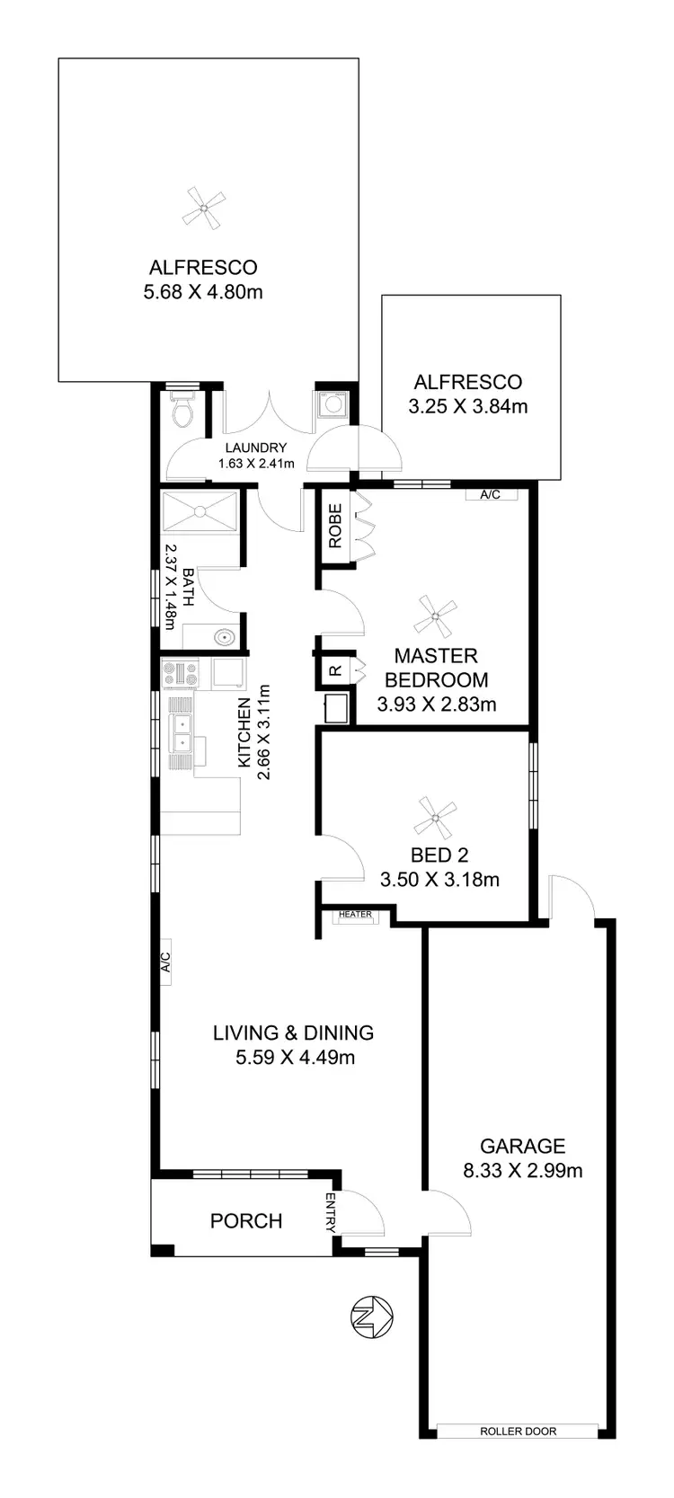 Floorplan of Homely house listing, 38 Fairford Terrace, Semaphore Park SA 5019