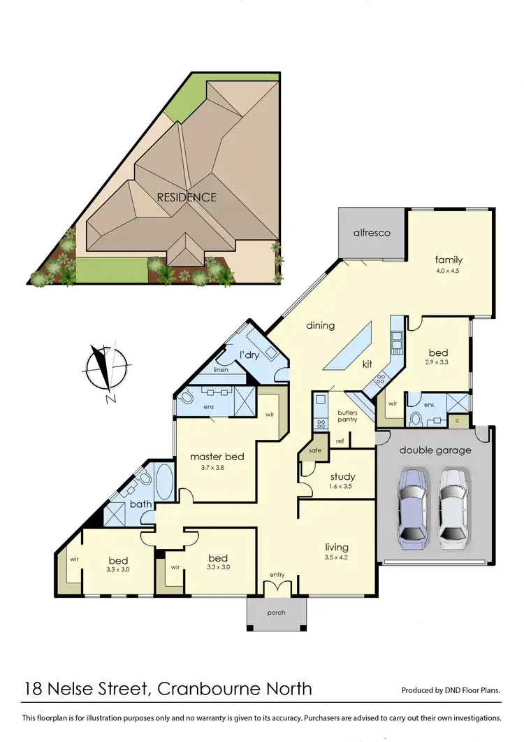 Floorplan of Homely house listing, 18 Nelse Street, Cranbourne North VIC 3977