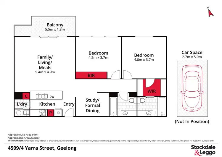 Floorplan of Homely apartment listing, 4509/4 Yarra Street, Geelong VIC 3220