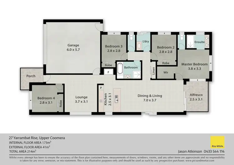 Floorplan of Homely house listing, 27 Yarrambat Rise, Upper Coomera QLD 4209
