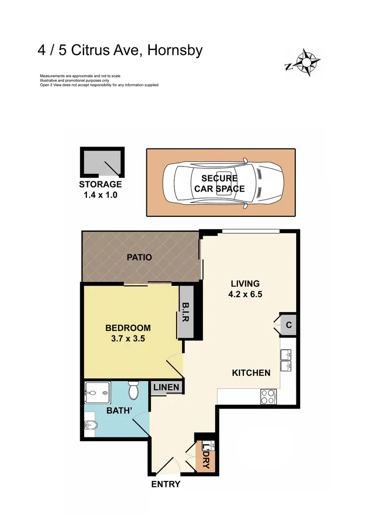 Floorplan of Homely apartment listing, 4/5 Citrus Avenue, Hornsby NSW 2077