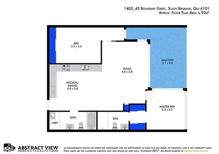 Floorplan of Homely apartment listing, 1405/41-45 Boundary Street, South Brisbane QLD 4101