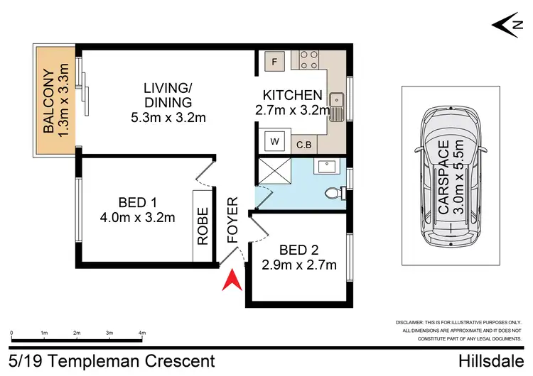 Floorplan of Homely unit listing, 5/19-21 Templeman Crescent, Hillsdale NSW 2036
