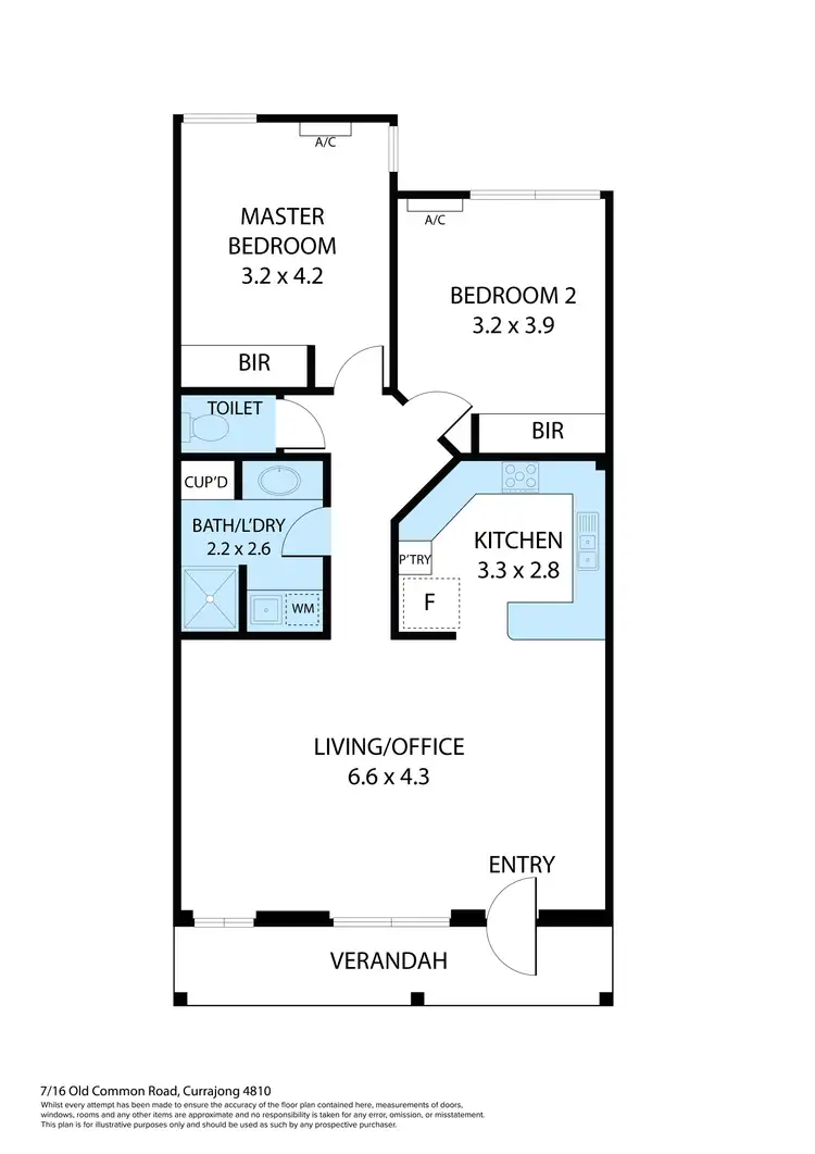 Floorplan of Homely unit listing, 7/16 Old Common Road, Belgian Gardens QLD 4810