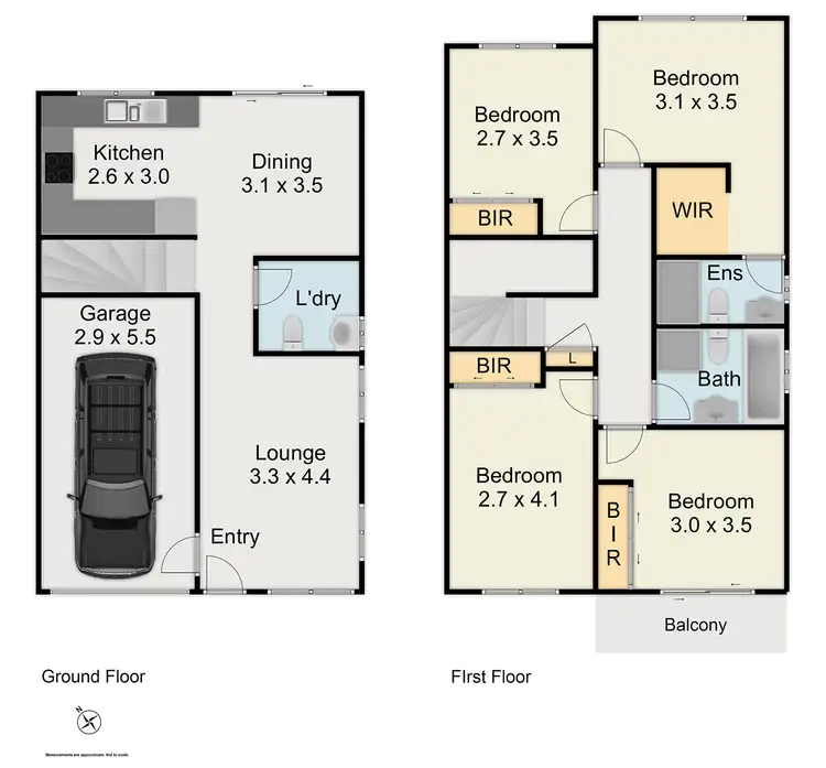 Floorplan of Homely townhouse listing, 1/1-5 Hythe Street, Mount Druitt NSW 2770