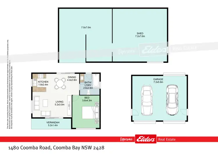 Floorplan of Homely rural property listing, 1480 Coomba Road, Coomba Bay NSW 2428
