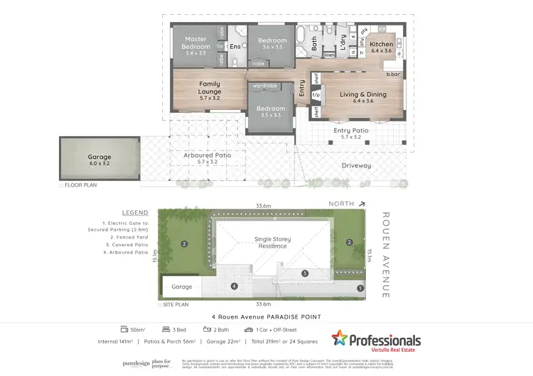 Floorplan of Homely house listing, 4 Rouen Avenue, Paradise Point QLD 4216