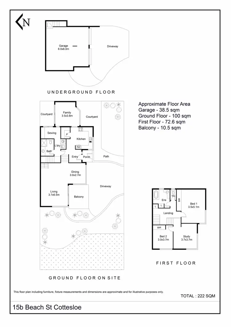Floorplan of Homely house listing, 15B Beach Street, Cottesloe WA 6011