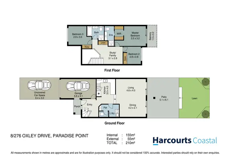 Floorplan of Homely townhouse listing, 8/278 Oxley Drive, Coombabah QLD 4216