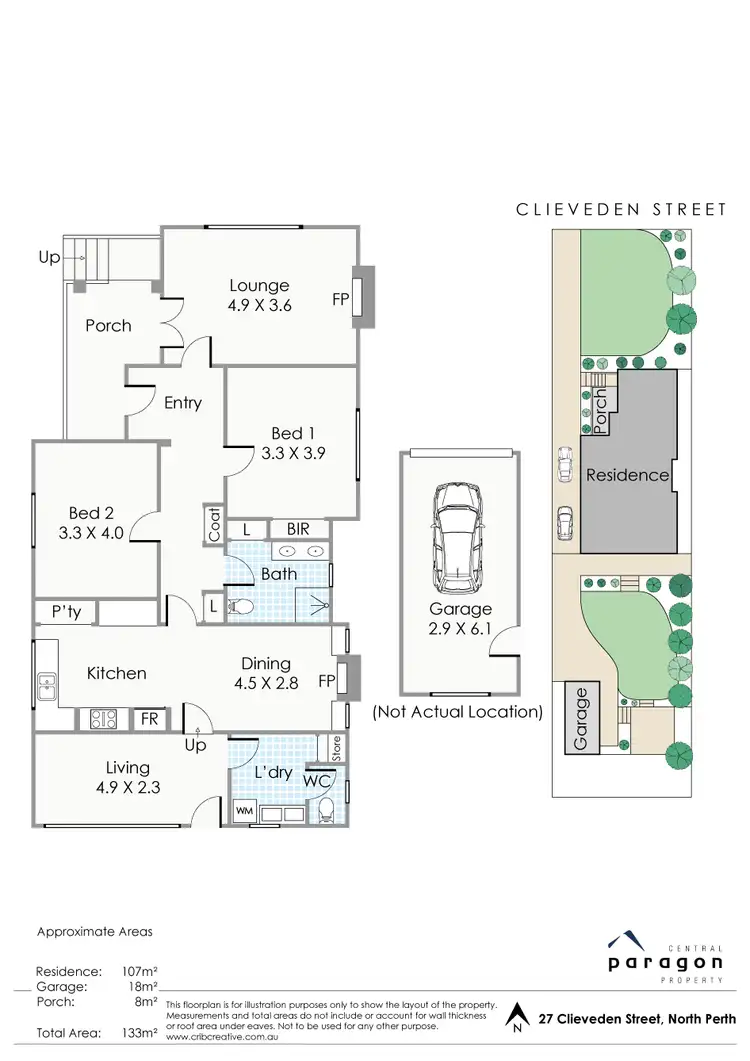 Floorplan of Homely house listing, 27 Clieveden Street, North Perth WA 6006