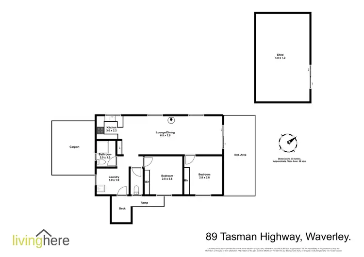 Floorplan of Homely house listing, 89 Tasman Highway, Waverley TAS 7250